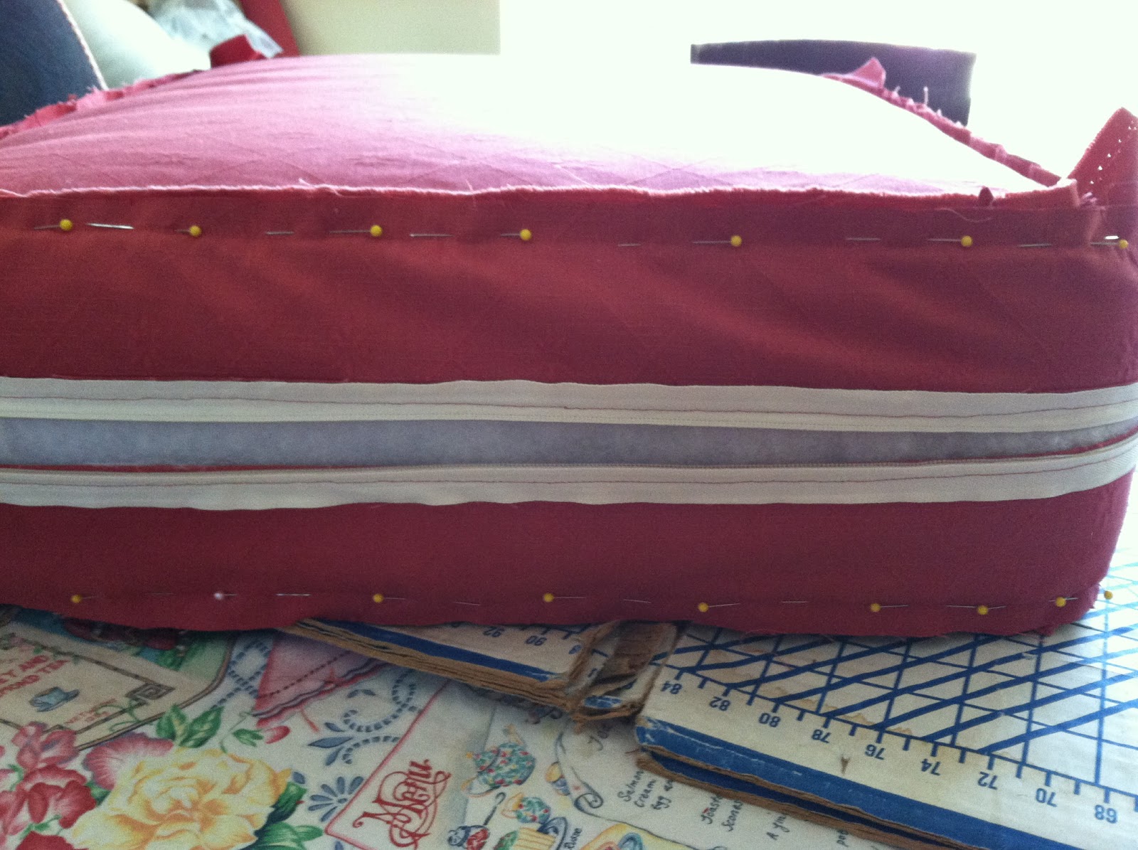Goosegirl sews: The New Slipcover For The Old Ugly Sofa- Part 3