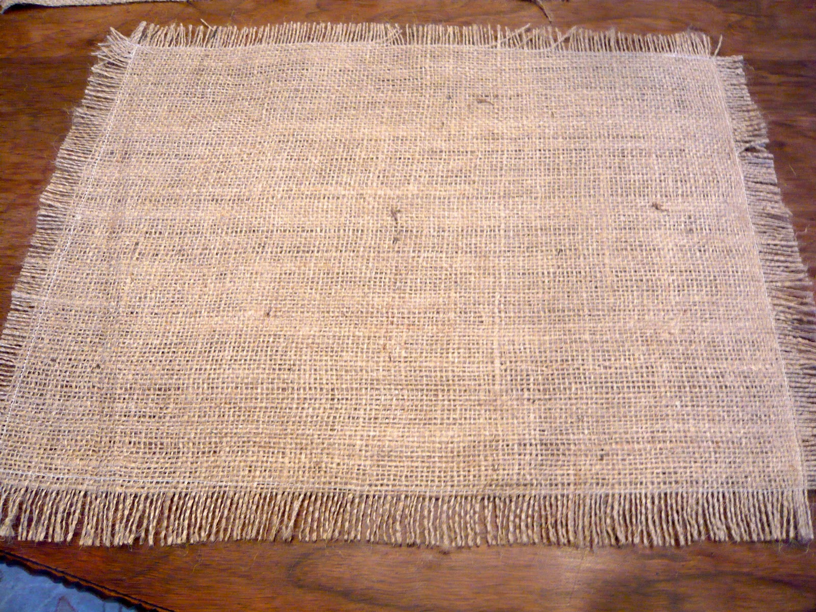 Designing Domesticity Burlap Placemat How To