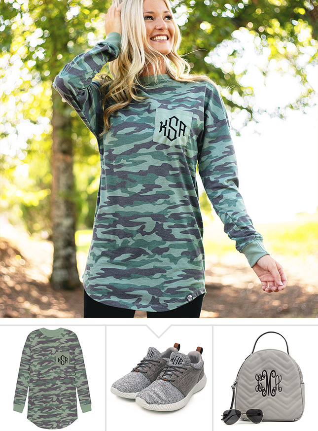 Marleylilly Monogrammed Long Sleeve Shirt