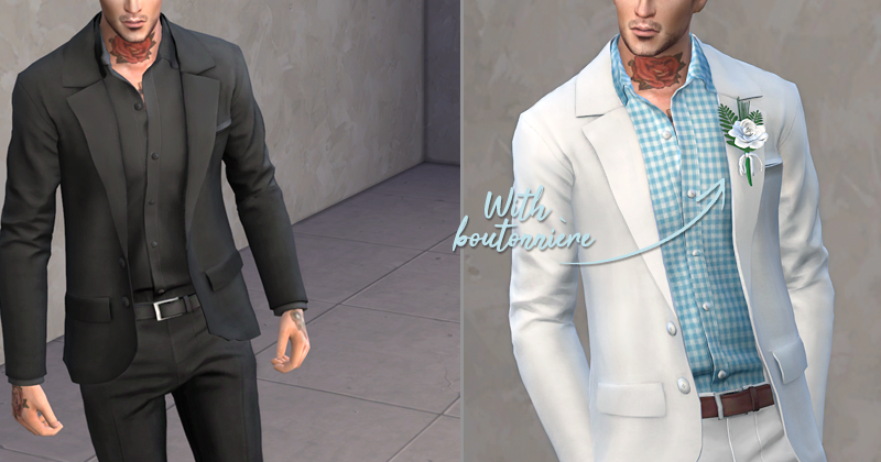 Open Suit Jacket - V1 & V2 - (Available on TSR on Feb 26)