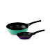 OX-2820WF Oxone Green Wok & Purple Fry Pan