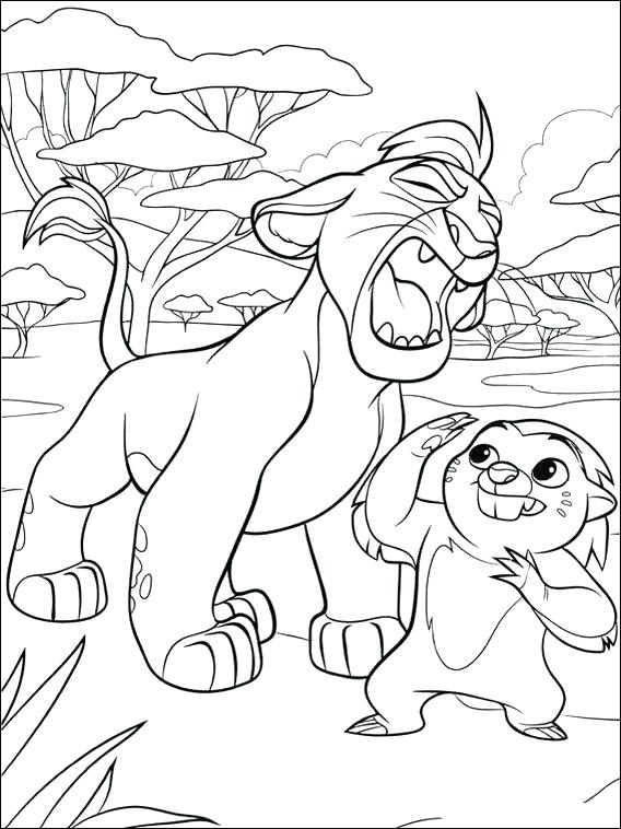 Lion Guard Coloring Pages for Kids - colours drawing wallpaper