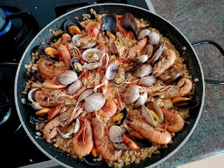 Arroz de marisco con hortalizas Paella de arroz con marisco