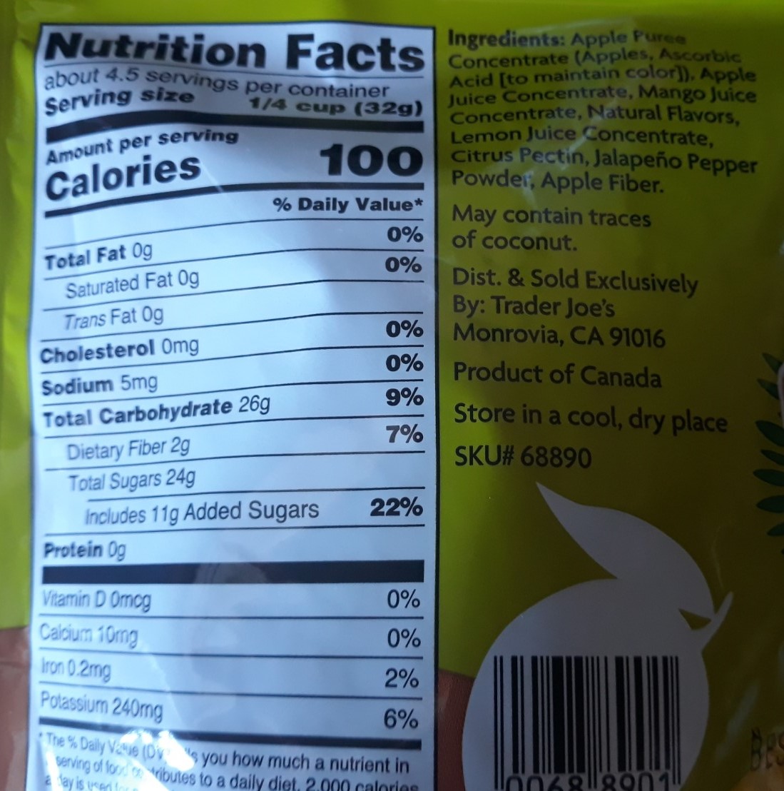 What's Good at Trader Joe's? Trader Joe's Apple Fruit Snacks Mango