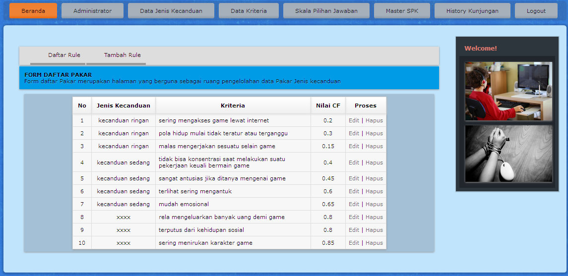 Rp 500 000 Spk Kecanduan Game Online Dengan Metode Certainty Factor