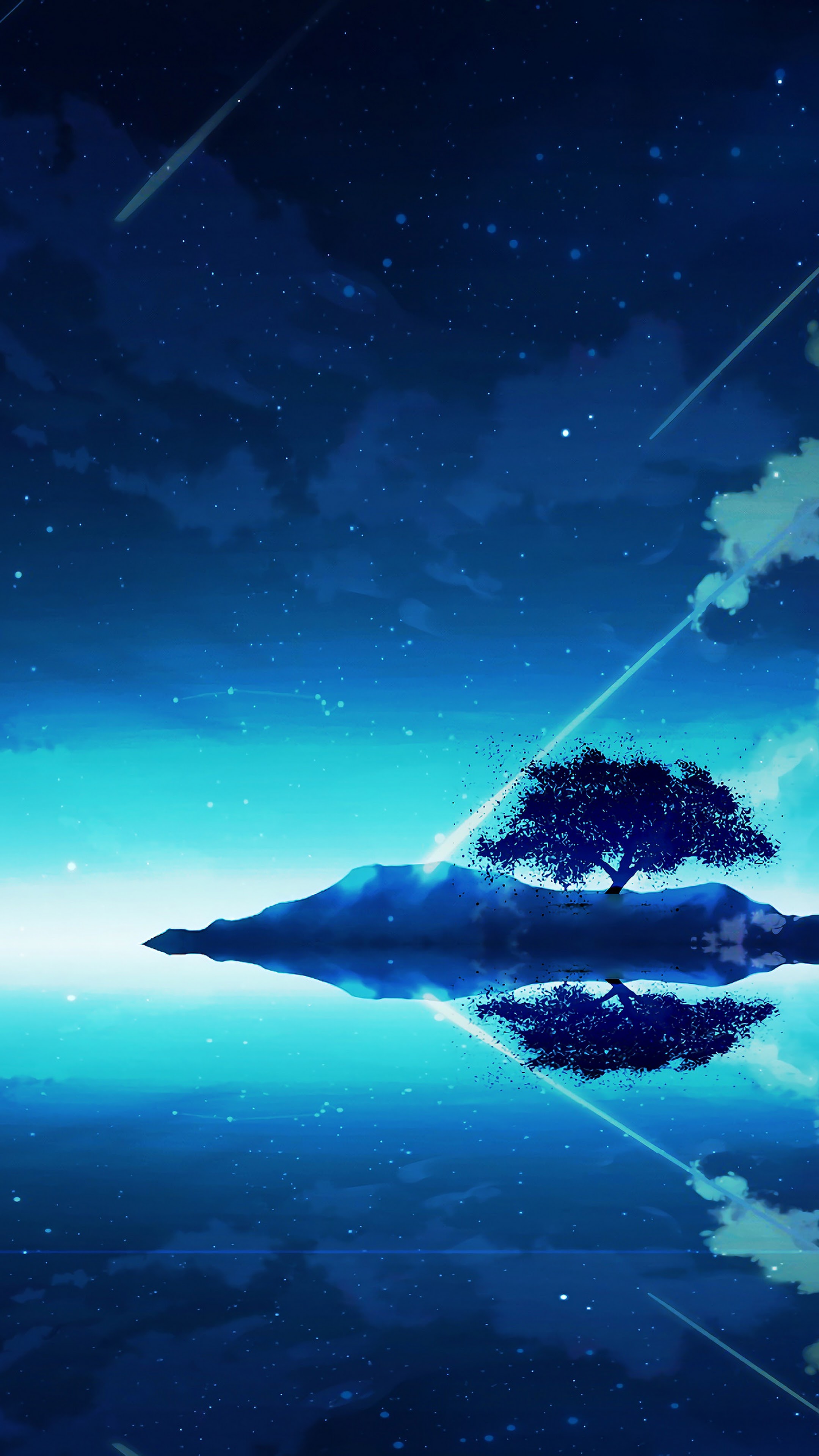 Anime Scenery Night Sky Clouds Horizon 4k Wallpaper 127