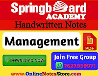 Management Notes PDF by Sprinboard Academy Jaipur