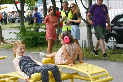 Prince Joachim and his wife, Princess Marie of Denmark, together with their children, Princess Athena and Prince Henrik