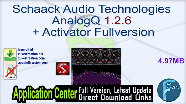 Schaack Audio Technologies AnalogQ 1.2.6 + Activator Fullversion