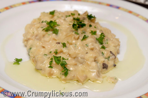 mushroom oat risotto