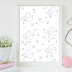 Fox and Flowers Doodle Pattern