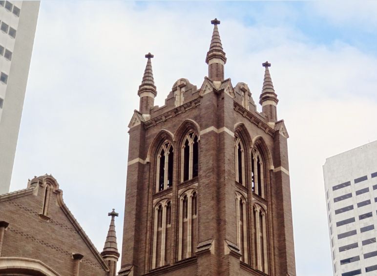 Houston in Pics First Methodist Church in Downtown Houston