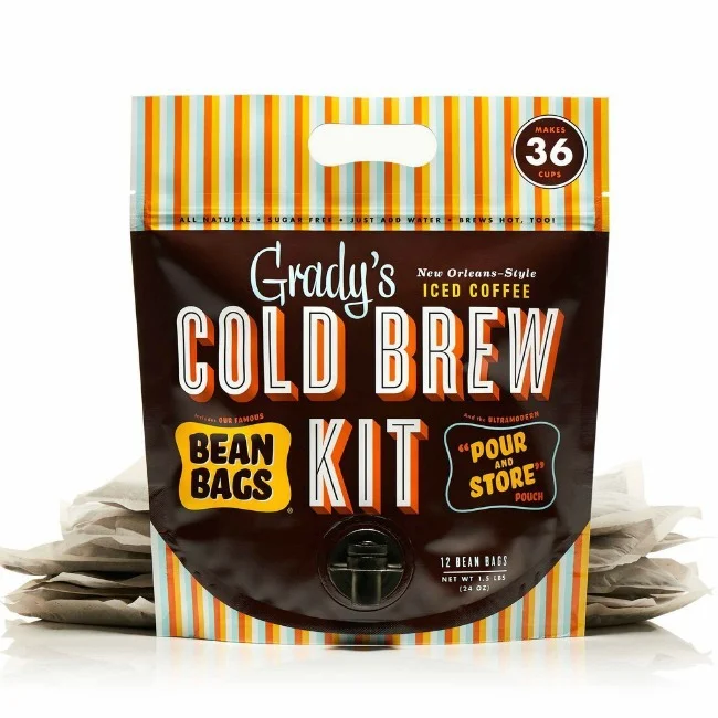 Grady's cold brew coffee bean bag kit