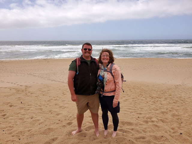 Image of us on a wind beach