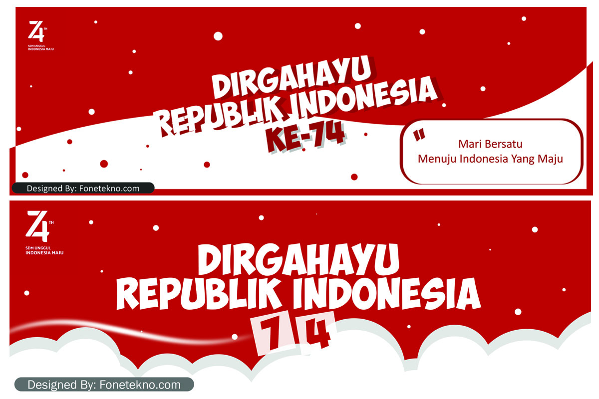Desain Banner Spanduk Hut Ri Ke 74 Free Download Fone Tekno
