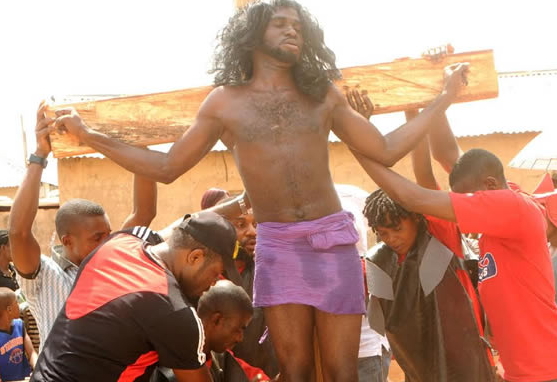 nigerians reenact crucifixion