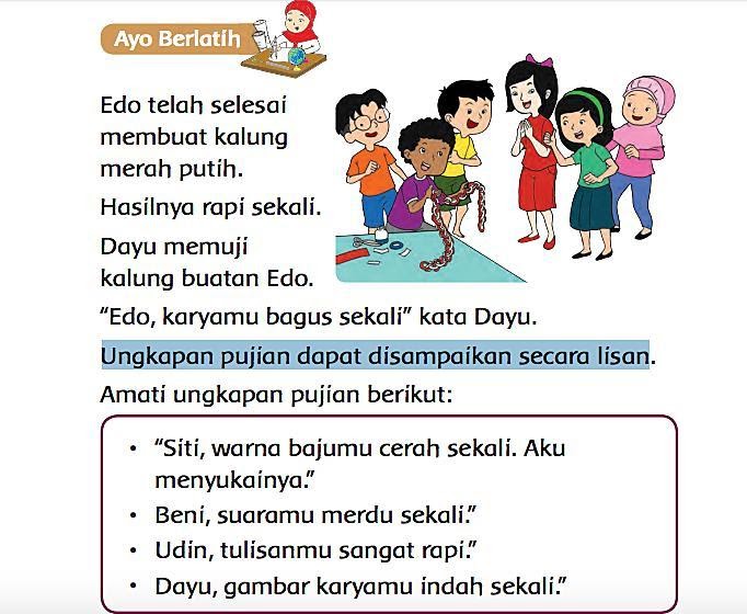 UNGKAPAN PUJIAN MATERI KELAS 1 SD
