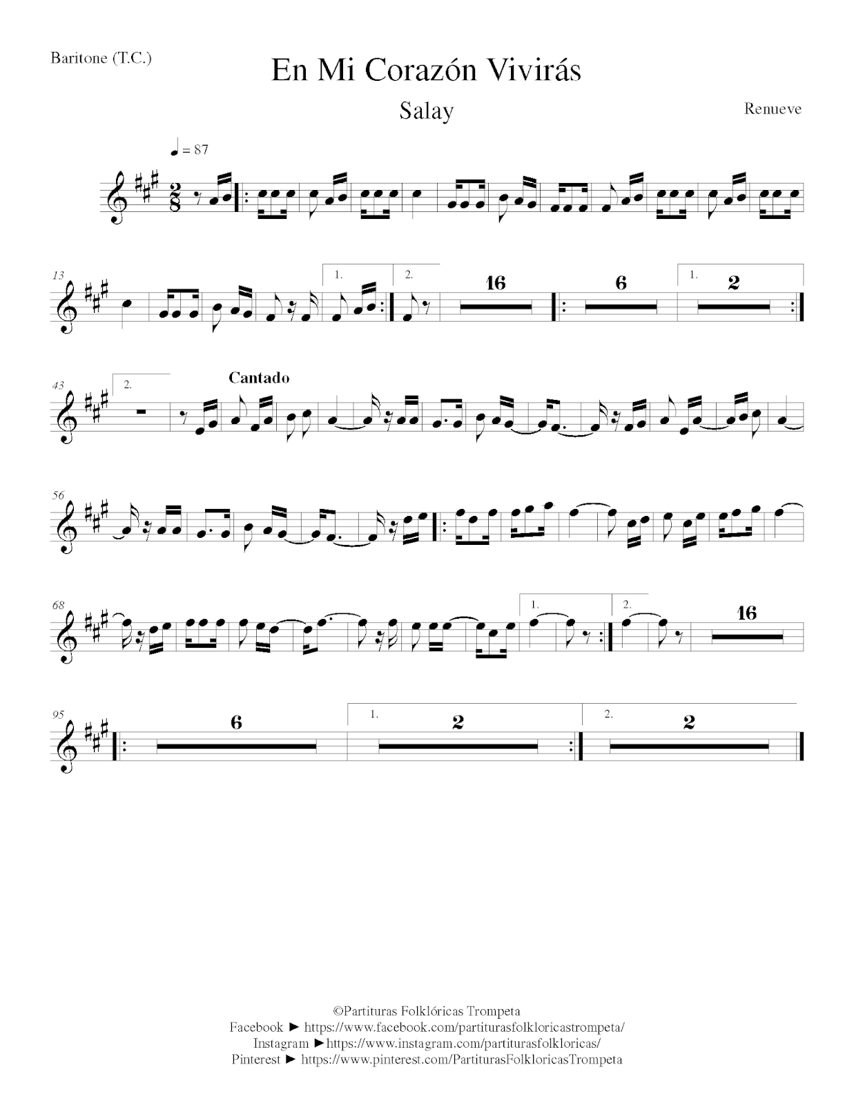 (Letra Y Partitura) Salay En Mi