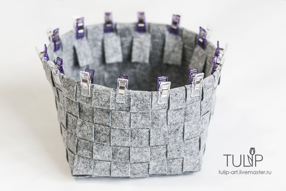Woven Felt Baskets Tutorial