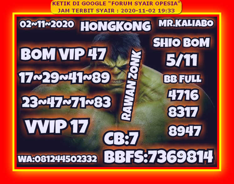 1 New Message Kode Syair Hongkong 2 November 2020 Forum Syair Togel Hongkong Singapura Sydney