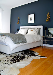 accent bedroom wall dark bedding gray charcoal dwell studio walls grey navy paint feature painted accents bed master gold colors
