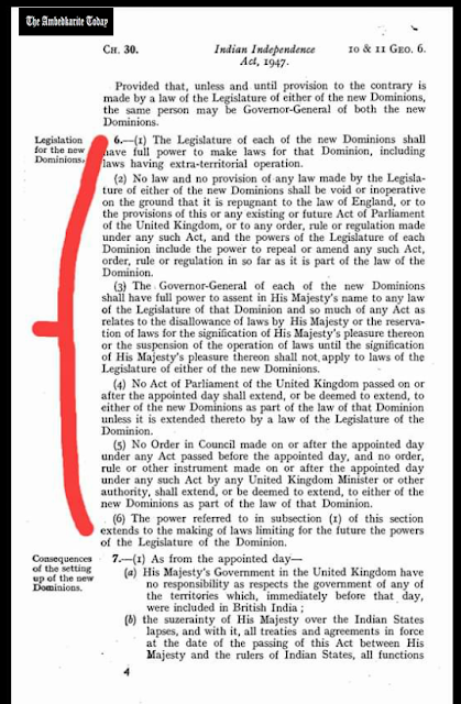 The Indian Independence Act 1947 states that 15th August 1947 shall be called THE APPOINTMENT DAY The Indian Independence Act 1947 states that 15th August 1947 shall be called THE APPOINTMENT DAY