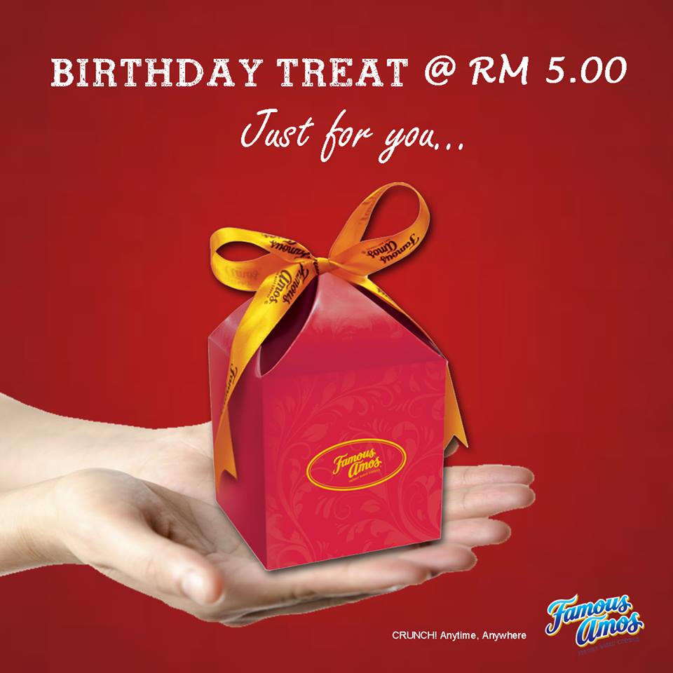 Famous Amos 生日特别促销，只需RM 5.00