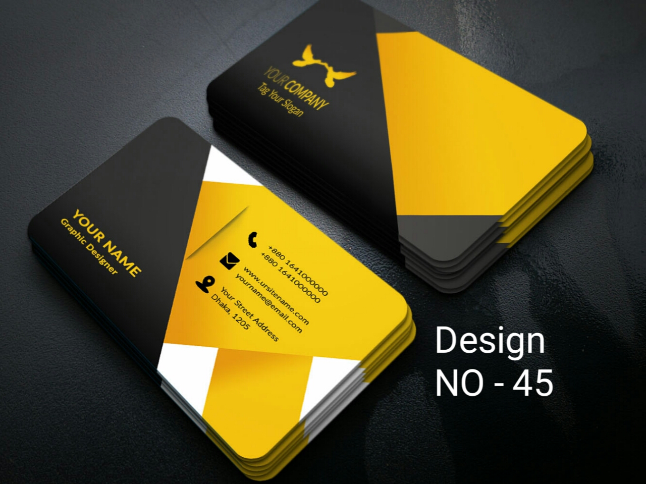 UVBusinessCards spot_uv_business_card_mockup metallic