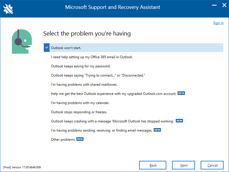 microsoft support and recovery assistant tool