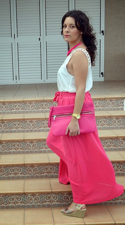 falda rosa, 10 pavos, castellón, blog de moda, fashion blogger, mi vestido azul, blogger