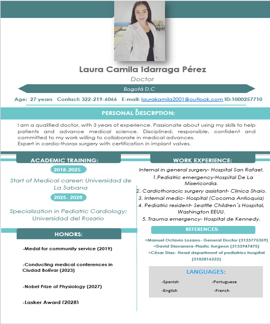 9 Level English Curriculum Vitae