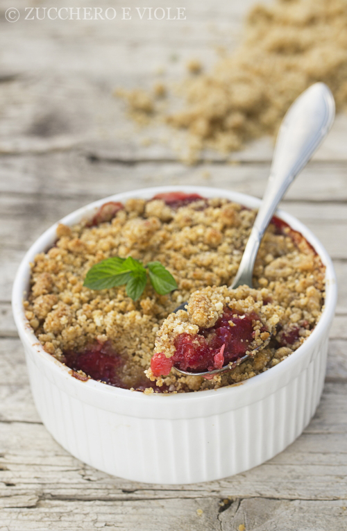 crumble di fragole alla menta