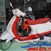 Sơn xe Vespa LX 125 màu trắng đỏ cực đẹp