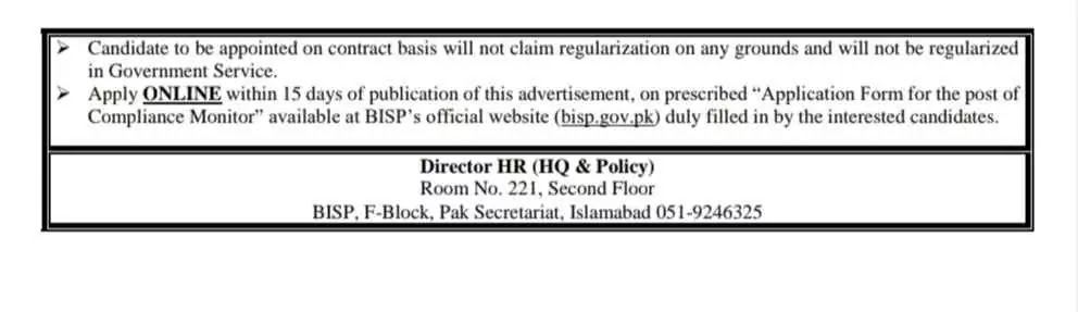 BISP Jobs 2020