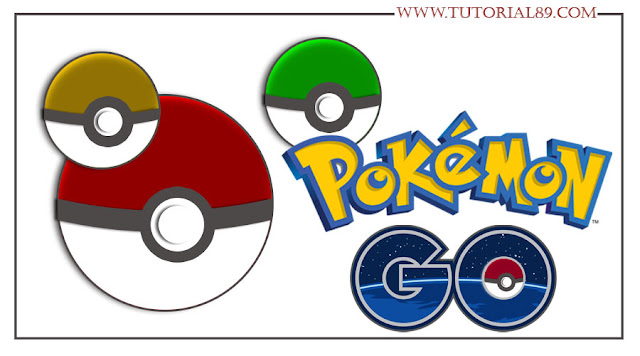 Cara mudah membuat pokeball atau pokemon ball dengan photoshop