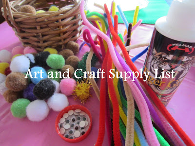 art and craft supplies list