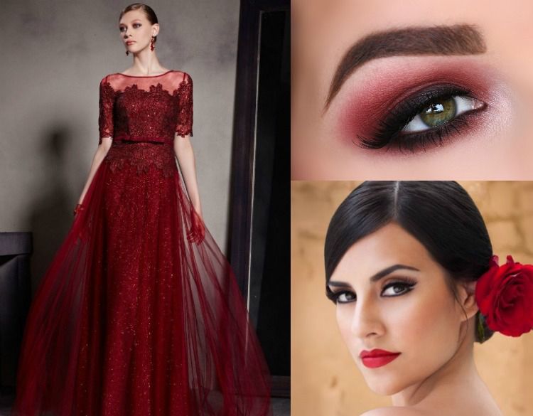 Red Dress Prom Makeup Ideas