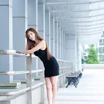 Beautiful Model Lee Ji Min in Black Dress Foto 13