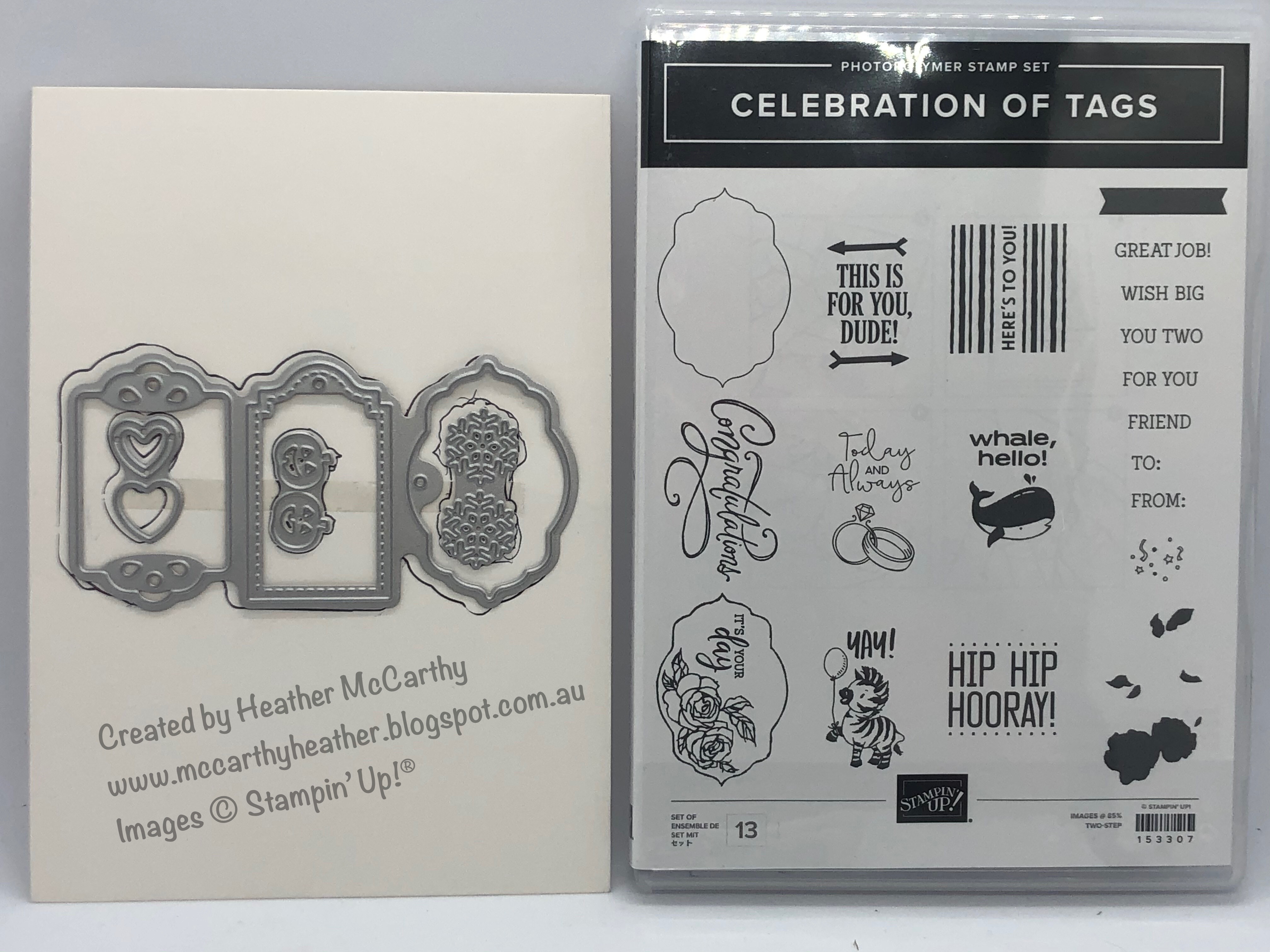 Stampin' Up! Whale Tail Punch - Small Tag