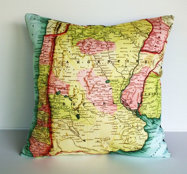 argentine map on cushion