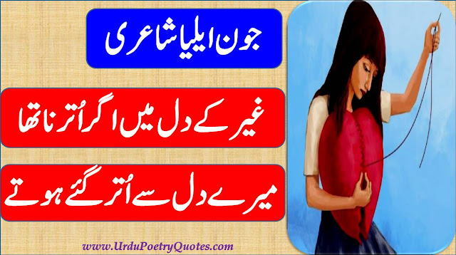 John Elia 2 Line Shayari In Urdu Hindi