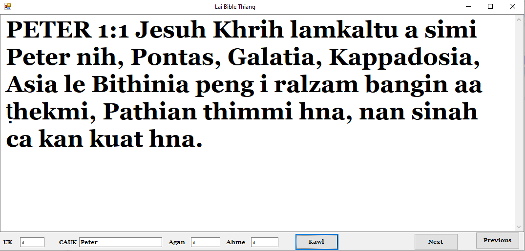 Lai bible thiang hakha Lai bible thiang hakha