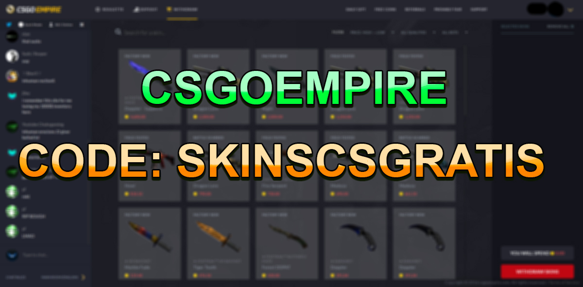 PROMO CODE 2019 CSGO EMPIRE SKINS GRATIS