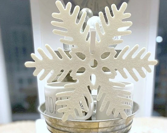 Decorate a Tiered Tray in a Snowflake and Winter Theme