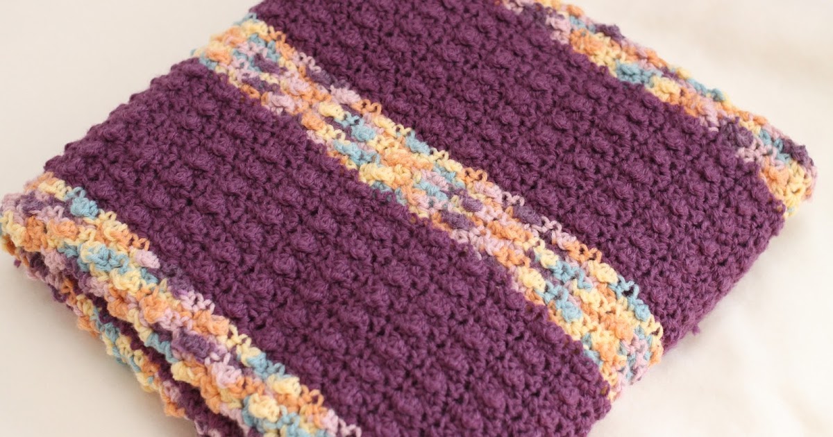 Jonah's EB Auction: Crocheted Baby Blanket (Grape)