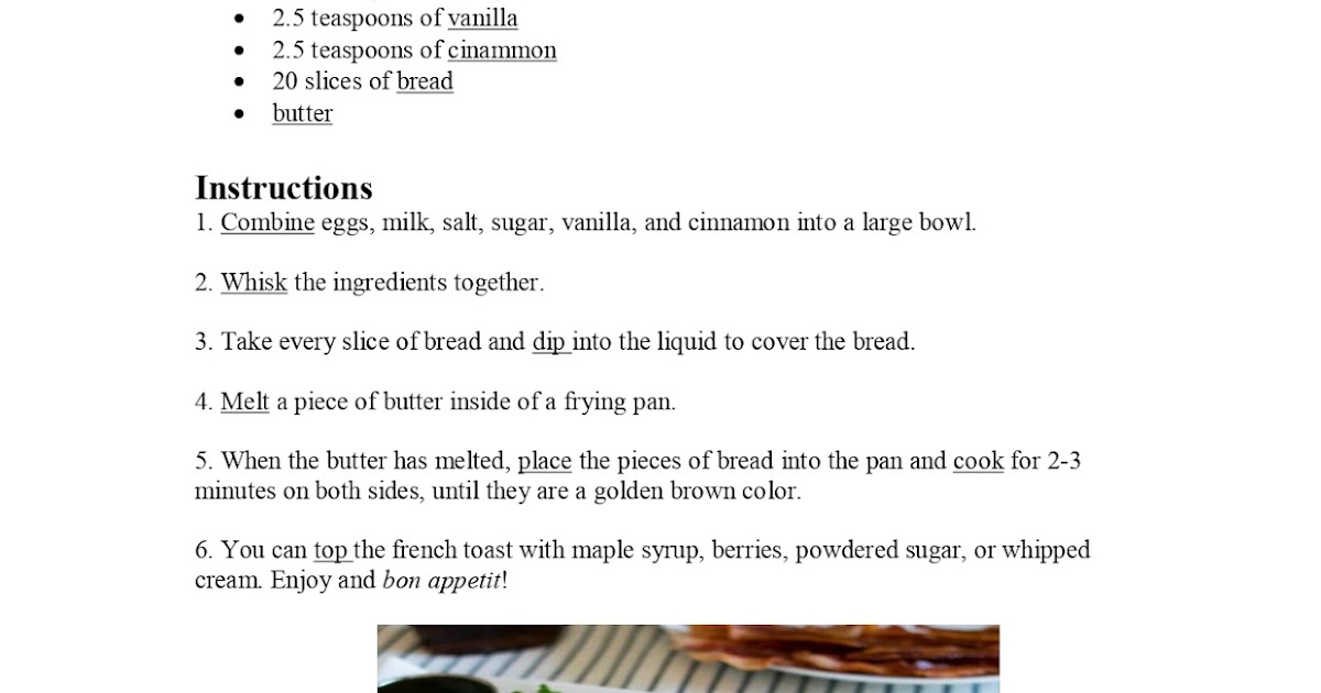 English at CEIP Plurilingüe Domaio: Preparing French Toast with 6th Grade