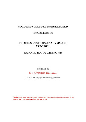 Buku Solutions Manual for Selected Problems in Process Systems Analysis and Control by Donald R.C. & Steven E.L.B. - Download Gratis