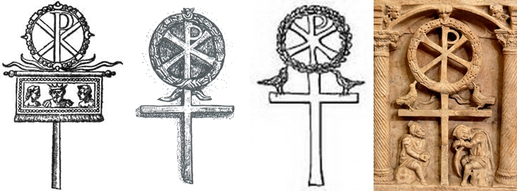 Крест константина. Лабарум, крест Константина Великого. Лабарум Константина Великого Знамя. Император Константин и Лабарум. Монограмма Константина Великого