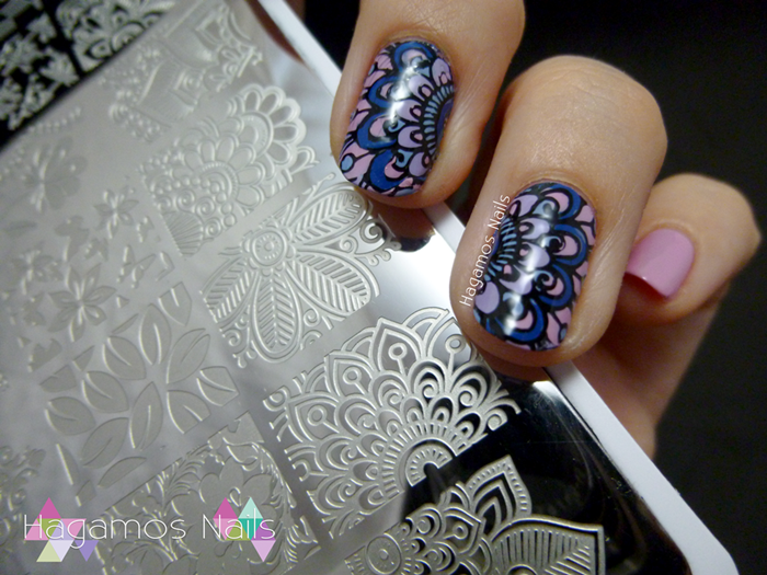 Hagamos Nails: Nail Art Flor Mandala Reverse Stamping
