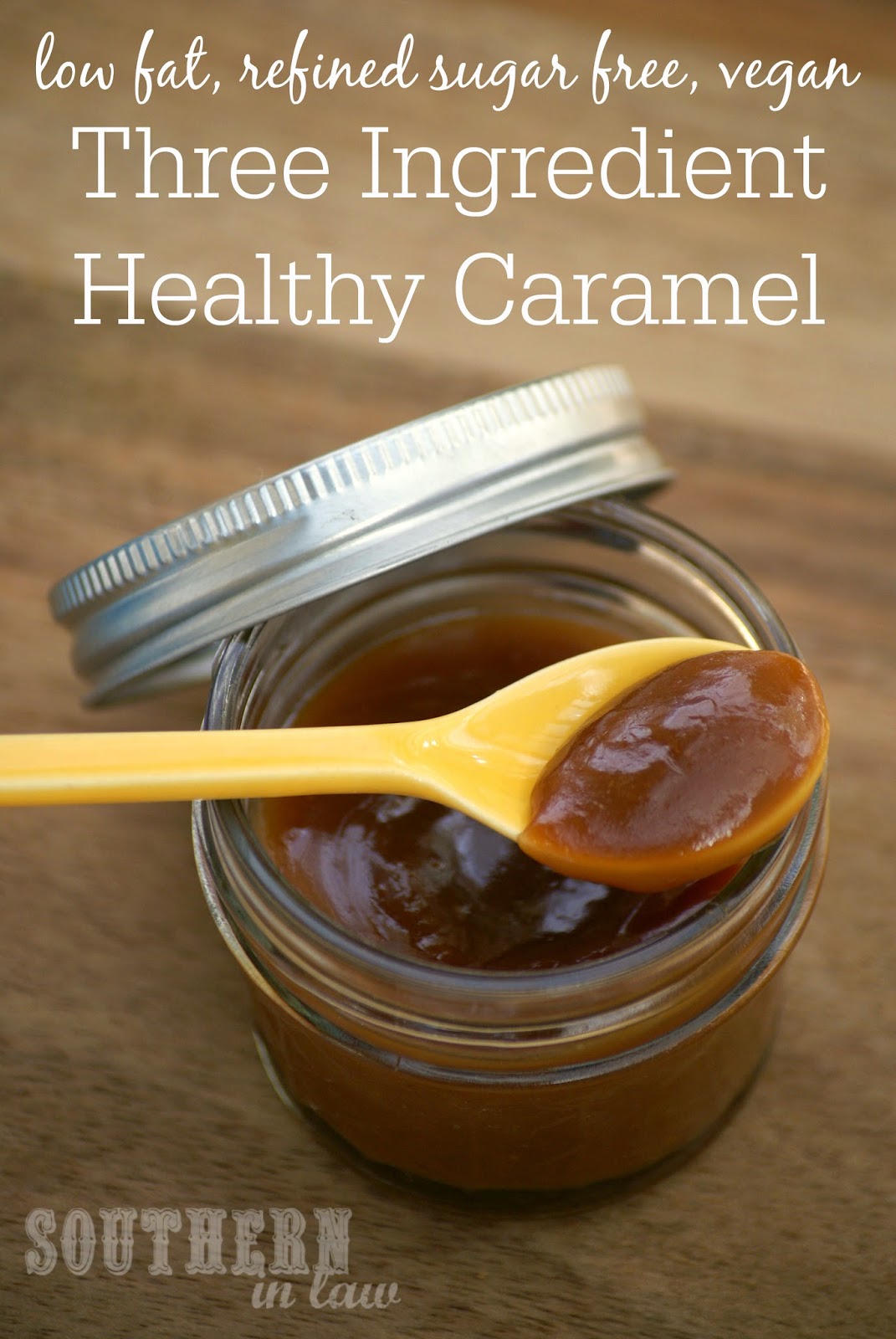 Healthy Three Ingredient Peanut Caramel Sauce - Low fat, gluten free, clean eating friendly, refined sugar free, vegan, dairy free and guilt free!